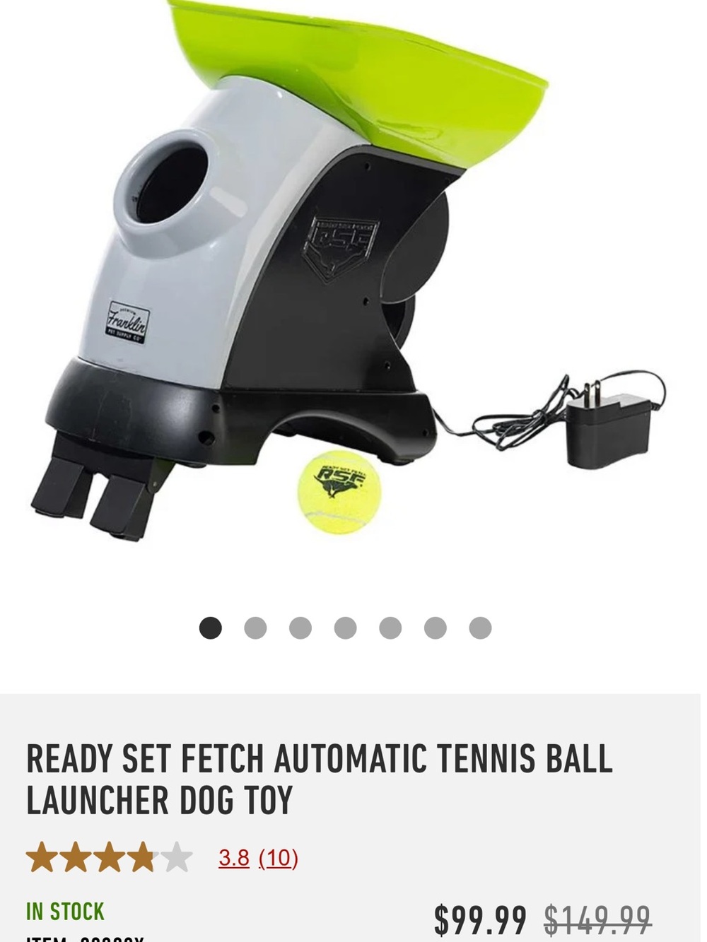Automatic Tennis Ball Launcher - Lime Green/Gray